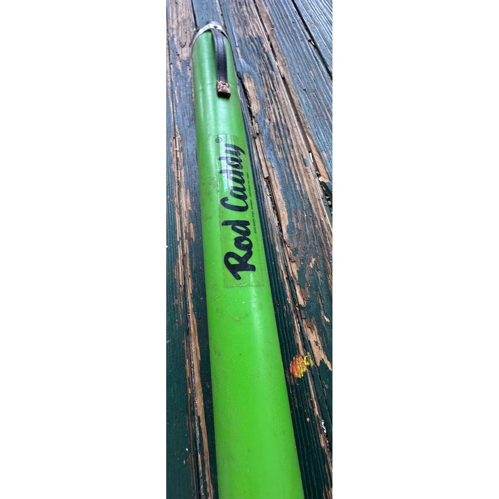 Vintage‎ Rod Caddy Model 203 Fishing Rod Travel Storage Case Tube Green Chicago